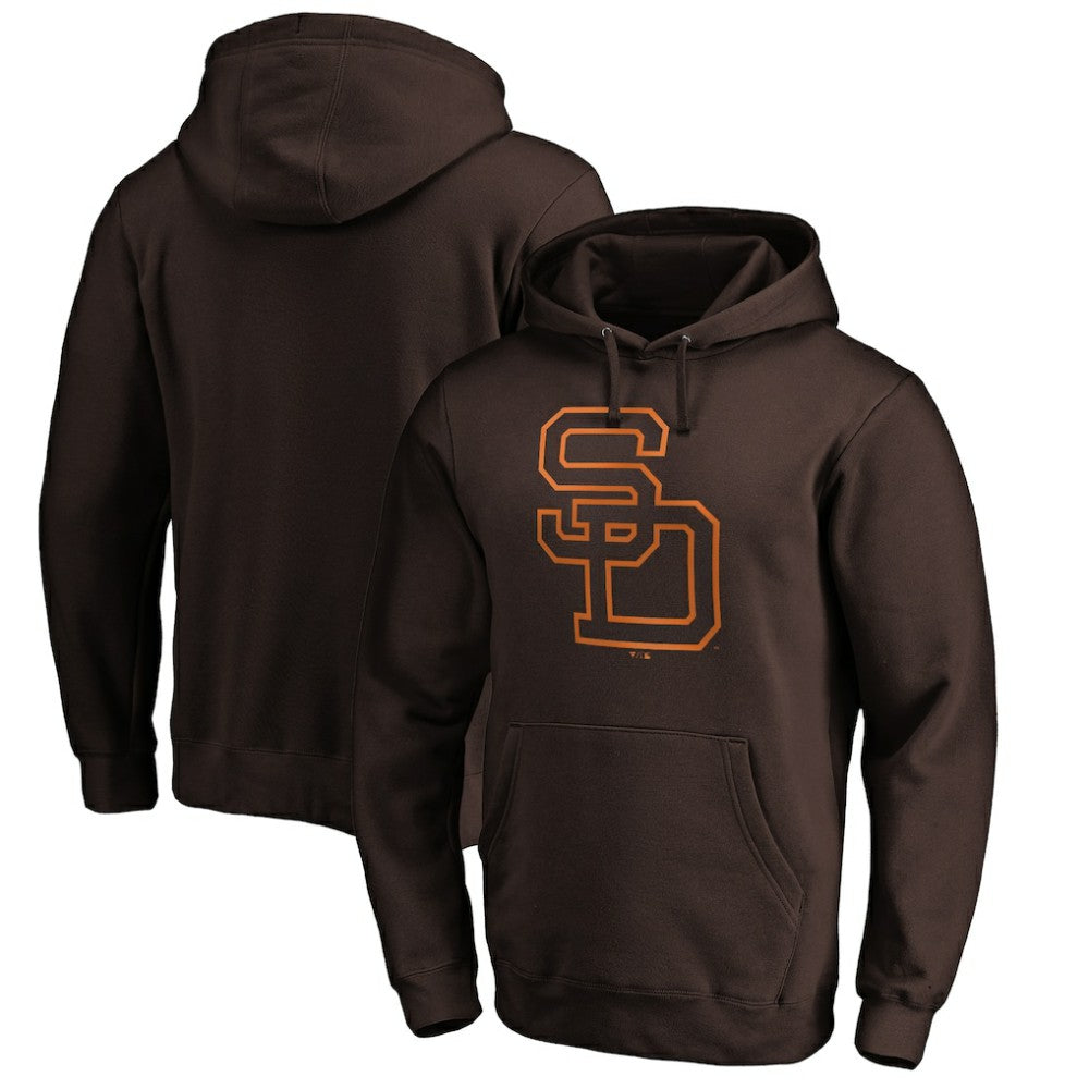 San Diego Padres Cooperstown Collection Huntington Logo Fitted Pullover Hoodie - MLB Hoodies