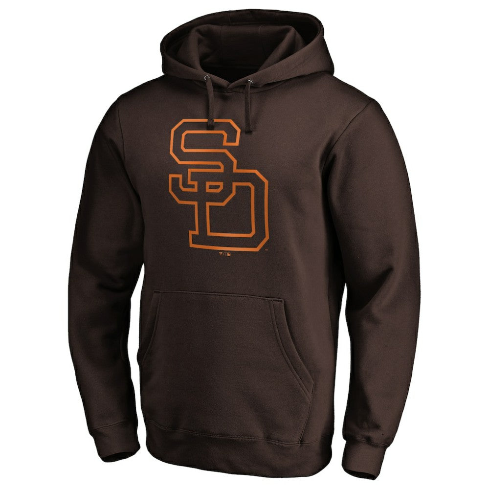 San Diego Padres Cooperstown Collection Huntington Logo Fitted Pullover Hoodie - MLB Hoodies