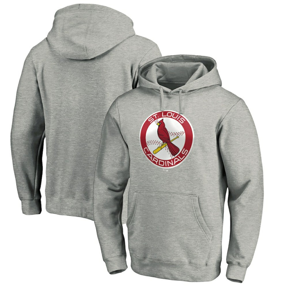 St. Louis Cardinals Cooperstown Collection Huntington Logo Fitted Pullover Hoodie - MLB Hoodies