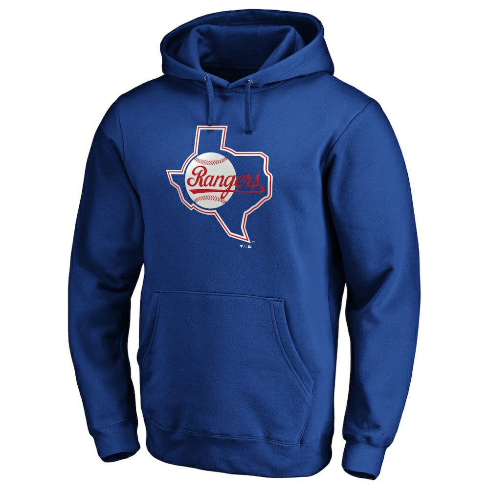 Texas Rangers Cooperstown Collection Huntington Logo Fitted Pullover Hoodie - MLB Hoodies