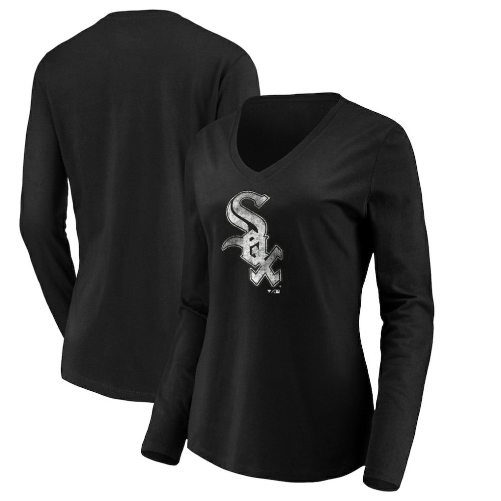 Chicago White Sox Women's Core Distressed Team Long Sleeve T-Shirt - MLB T-shirts
