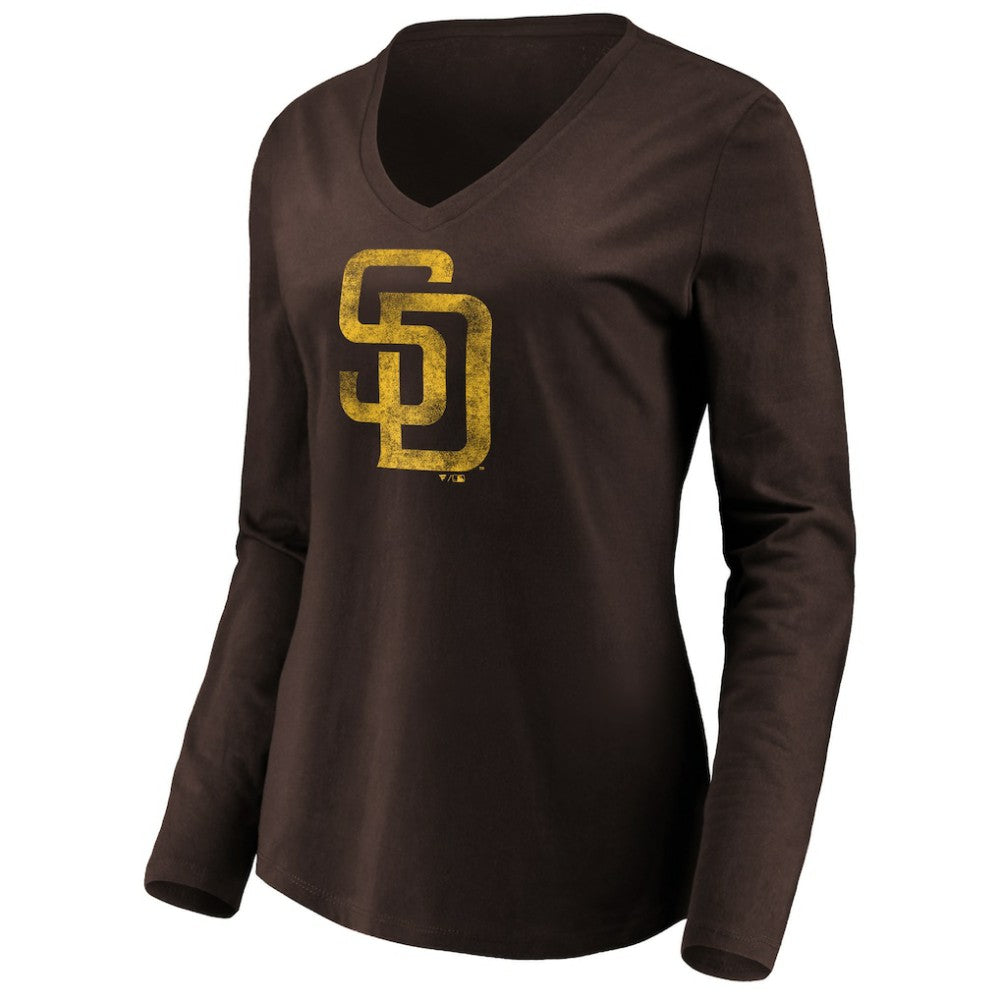 San Diego Padres Women's Core Distressed Team Long Sleeve T-Shirt - MLB T-shirts