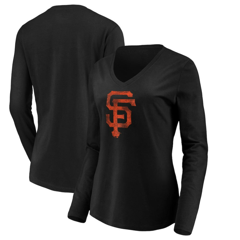 San Francisco Giants Women's Core Distressed Team Long Sleeve T-Shirt - MLB T-shirts