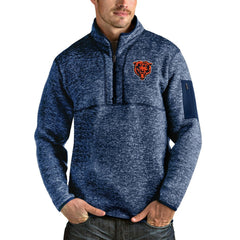 Chicago Bears Antigua Bear Head Fortune Quarter-Zip Pullover Jacket | NFL Outlet