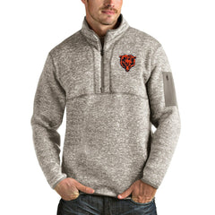 Chicago Bears Antigua Bear Head Fortune Quarter-Zip Pullover Jacket | NFL Discount