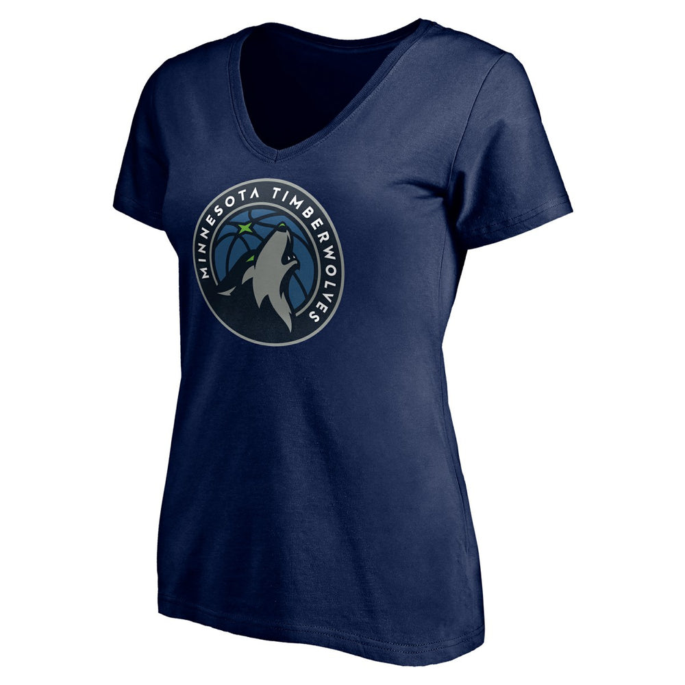 Navy Minnesota Timberwolves Women's Playmaker Personalized Name & Number V-Neck T-Shirt | NBA