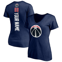 Navy Washington Wizards Women's Playmaker Personalized Name & Number V-Neck T-Shirt | NBA