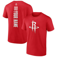 Red Houston Rockets Playmaker Personalized Name & Number T-Shirt | NBA