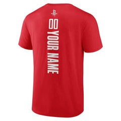 Red Houston Rockets Playmaker Personalized Name & Number T-Shirt | NBA