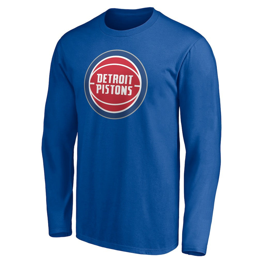 Blue Detroit Pistons Playmaker Personalized Name & Number Long Sleeve T-Shirt sale | NBA