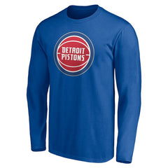 Blue Detroit Pistons Playmaker Personalized Name & Number Long Sleeve T-Shirt sale | NBA