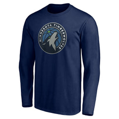 Navy Minnesota Timberwolves Playmaker Personalized Name & Number Long Sleeve T-Shirt | NBA