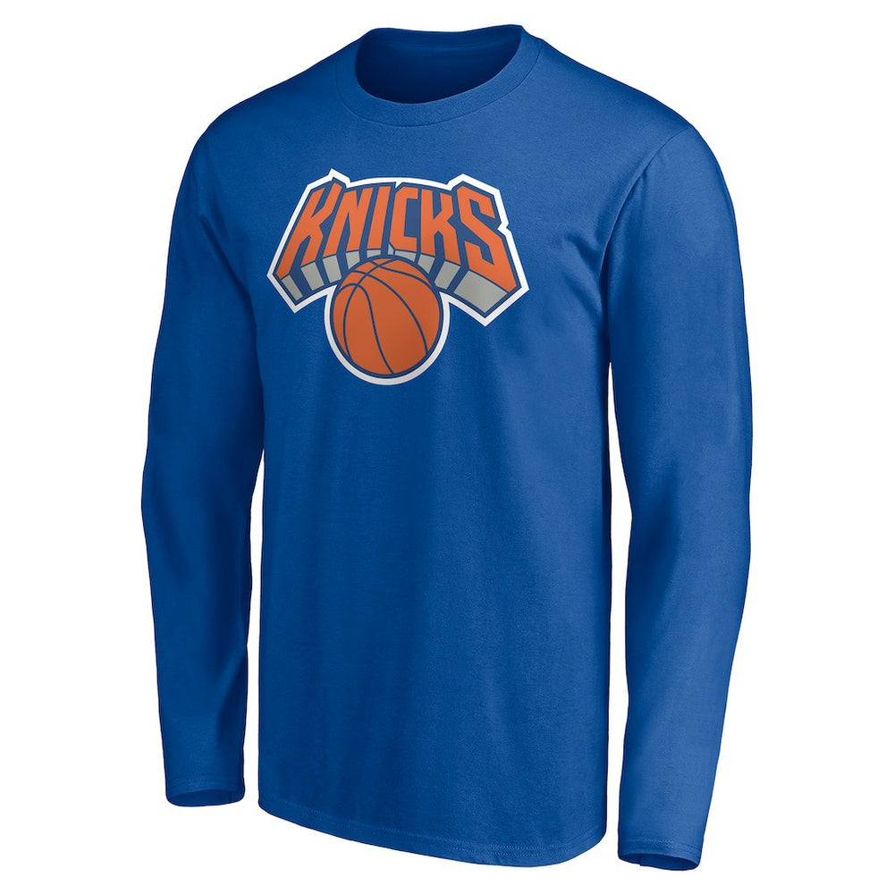 Blue New York Knicks Playmaker Personalized Name & Number Long Sleeve T-Shirt | NBA