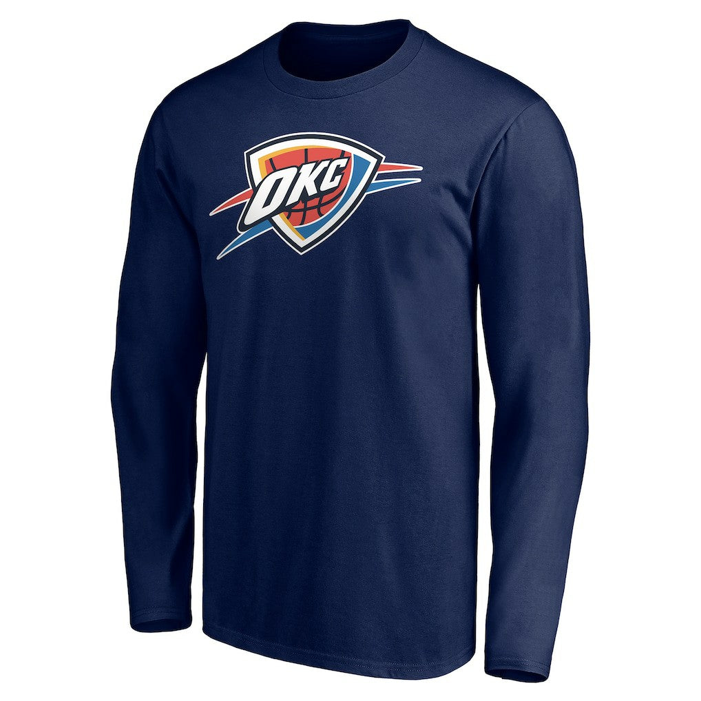 Navy Oklahoma City Thunder Playmaker Personalized Name & Number Long Sleeve T-Shirt | NBA
