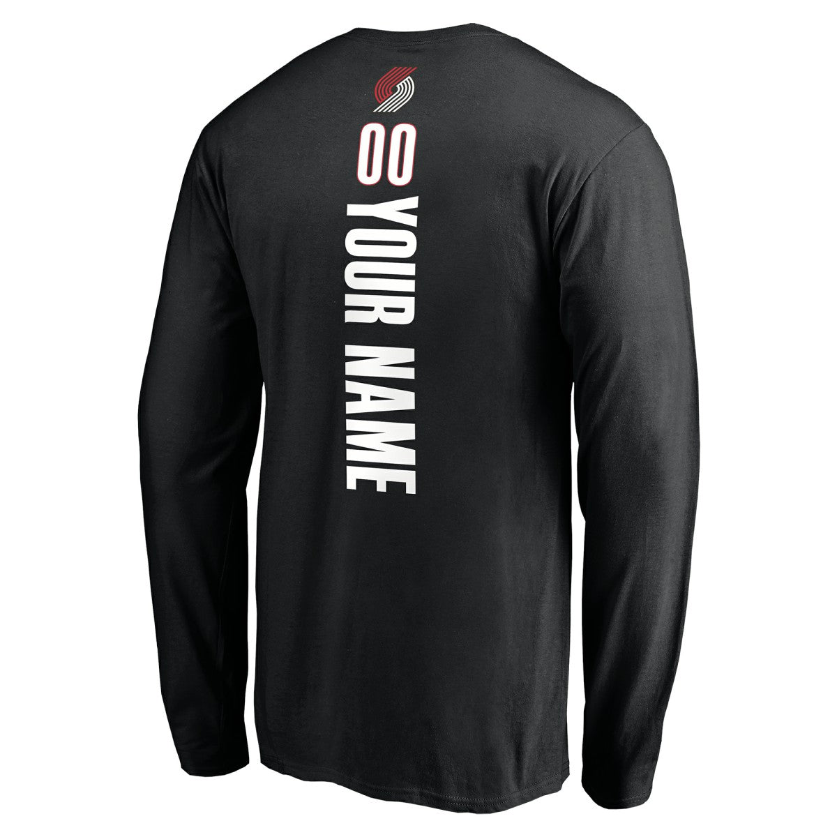 Black Portland Trail Blazers Playmaker Personalized Name & Number Long Sleeve T-Shirt | NBA