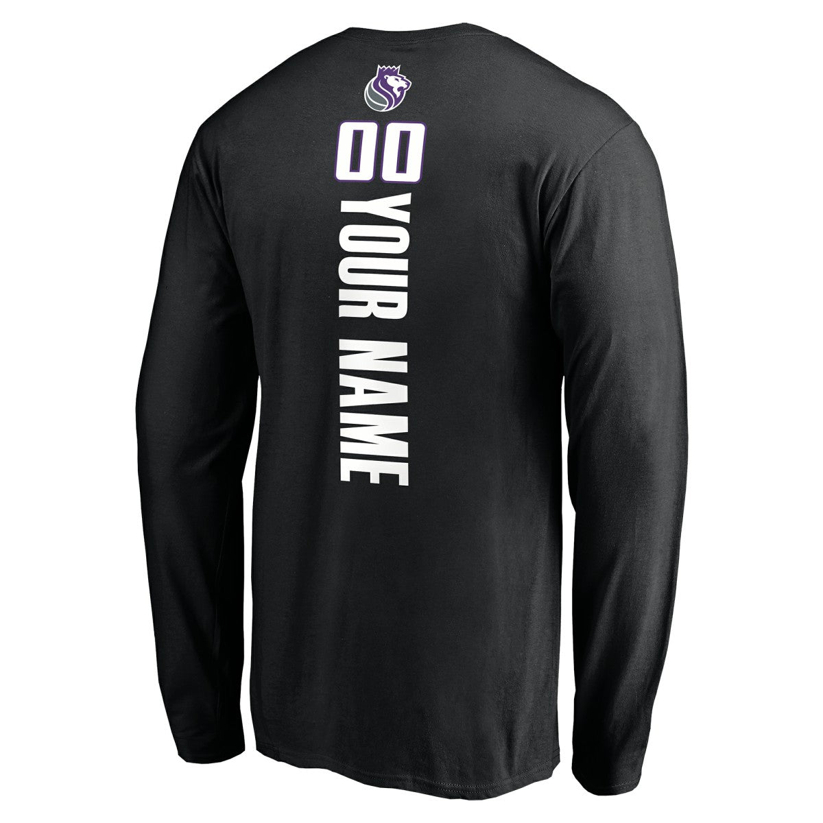Black Sacramento Kings Playmaker Personalized Name & Number Long Sleeve T-Shirt | NBA