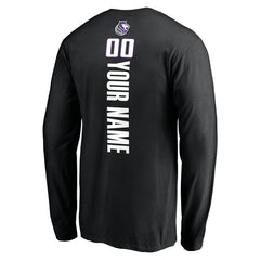 Black Sacramento Kings Playmaker Personalized Name & Number Long Sleeve T-Shirt | NBA