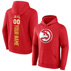 Red Atlanta Hawks Playmaker Personalized Name & Number Pullover Hoodie | NBA