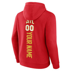 Red Atlanta Hawks Playmaker Personalized Name & Number Pullover Hoodie | NBA
