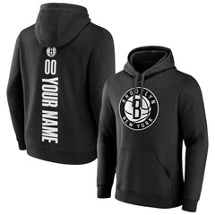Black Brooklyn Nets Playmaker Personalized Name & Number Pullover Hoodie | NBA