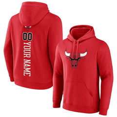 Red Chicago Bulls Playmaker Personalized Name & Number Pullover Hoodie | NBA