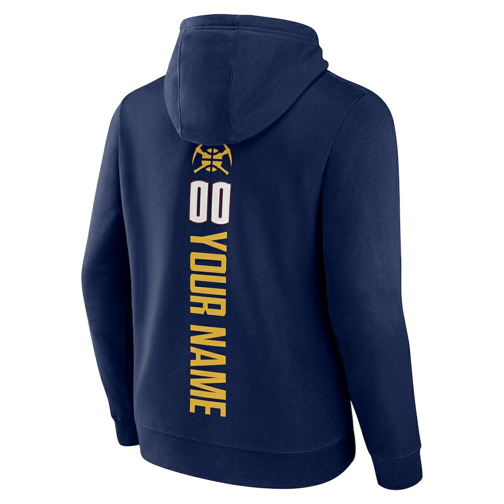 Navy Denver Nuggets Playmaker Personalized Name & Number Pullover Hoodie sale | NBA