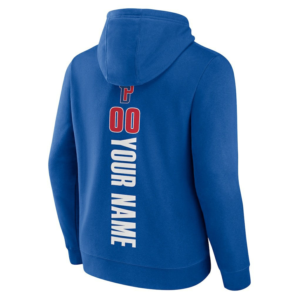 Blue Detroit Pistons Playmaker Personalized Name & Number Pullover Hoodie sale | NBA
