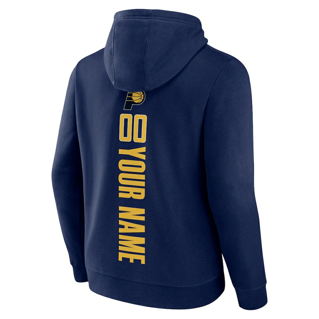 Navy Indiana Pacers Playmaker Personalized Name & Number Pullover Hoodie | NBA