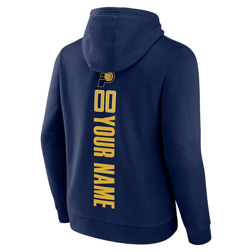 Navy Indiana Pacers Playmaker Personalized Name & Number Pullover Hoodie | NBA