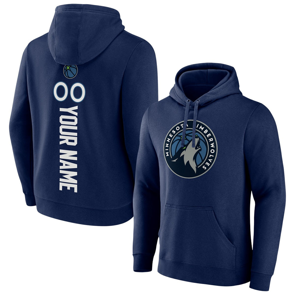 Navy Minnesota Timberwolves Playmaker Personalized Name & Number Pullover Hoodie | NBA
