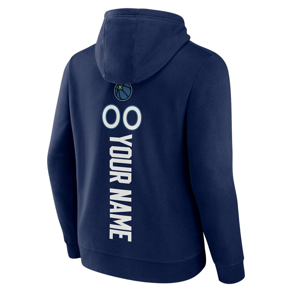Navy Minnesota Timberwolves Playmaker Personalized Name & Number Pullover Hoodie | NBA