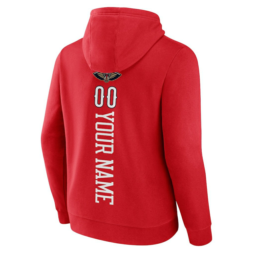 Red New Orleans Pelicans Playmaker Personalized Name & Number Pullover Hoodie | NBA