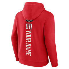 Red New Orleans Pelicans Playmaker Personalized Name & Number Pullover Hoodie | NBA