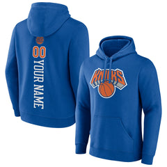Blue New York Knicks Playmaker Personalized Name & Number Pullover Hoodie | NBA