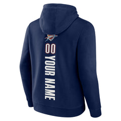 Navy Oklahoma City Thunder Playmaker Personalized Name & Number Pullover Hoodie | NBA