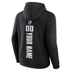 Black Sacramento Kings Playmaker Personalized Name & Number Pullover Hoodie | NBA