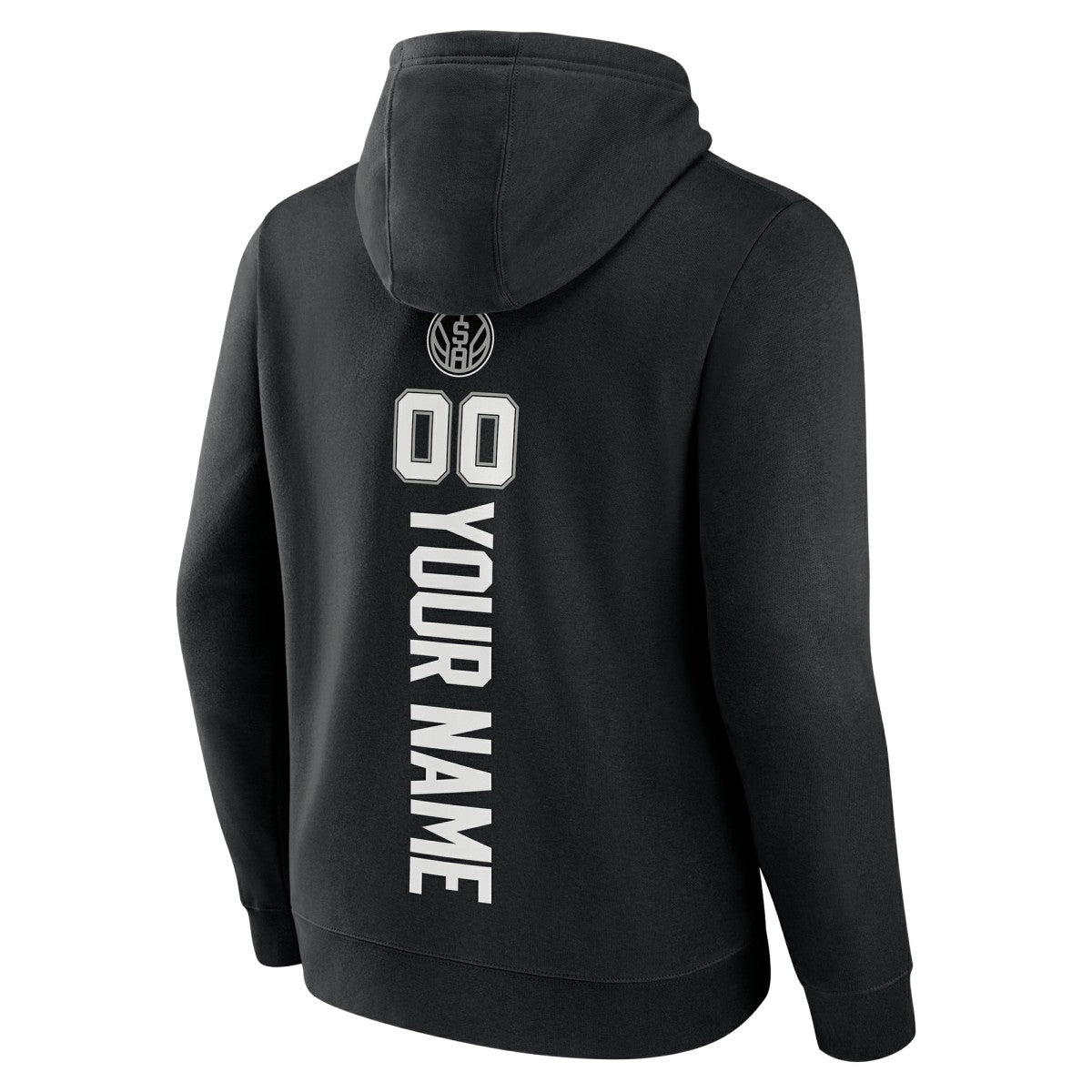 Black San Antonio Spurs Playmaker Personalized Name & Number Pullover Hoodie | NBA