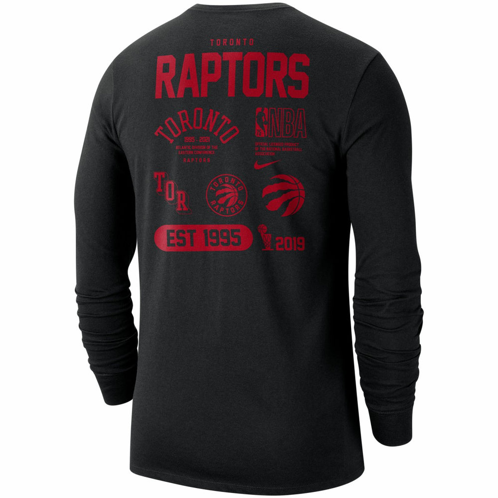 Black Toronto Raptors 75th Anniversary Courtside Element Long Sleeve T-Shirt | NBA
