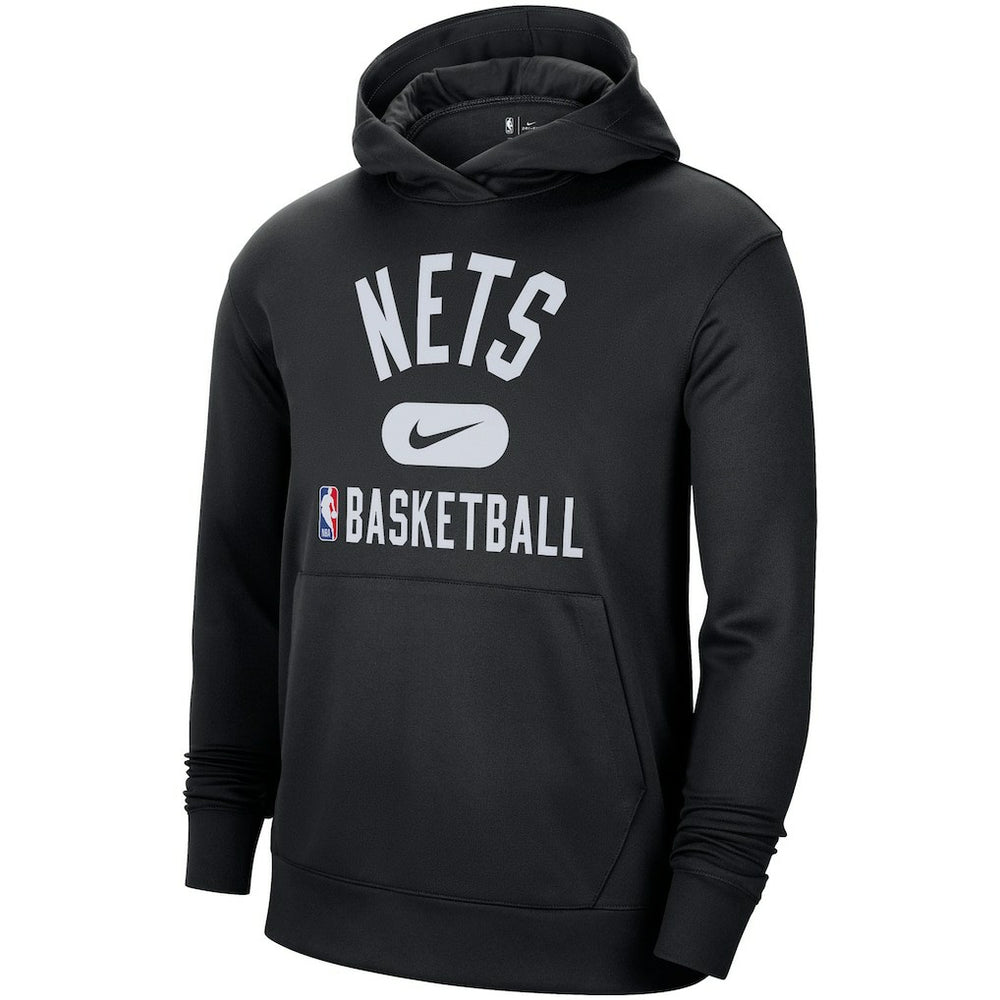 Black Brooklyn Nets 2021-2022 Spotlight On Court Performance Practice Pullover Hoodie | NBA