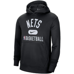 Black Brooklyn Nets 2021-2022 Spotlight On Court Performance Practice Pullover Hoodie | NBA