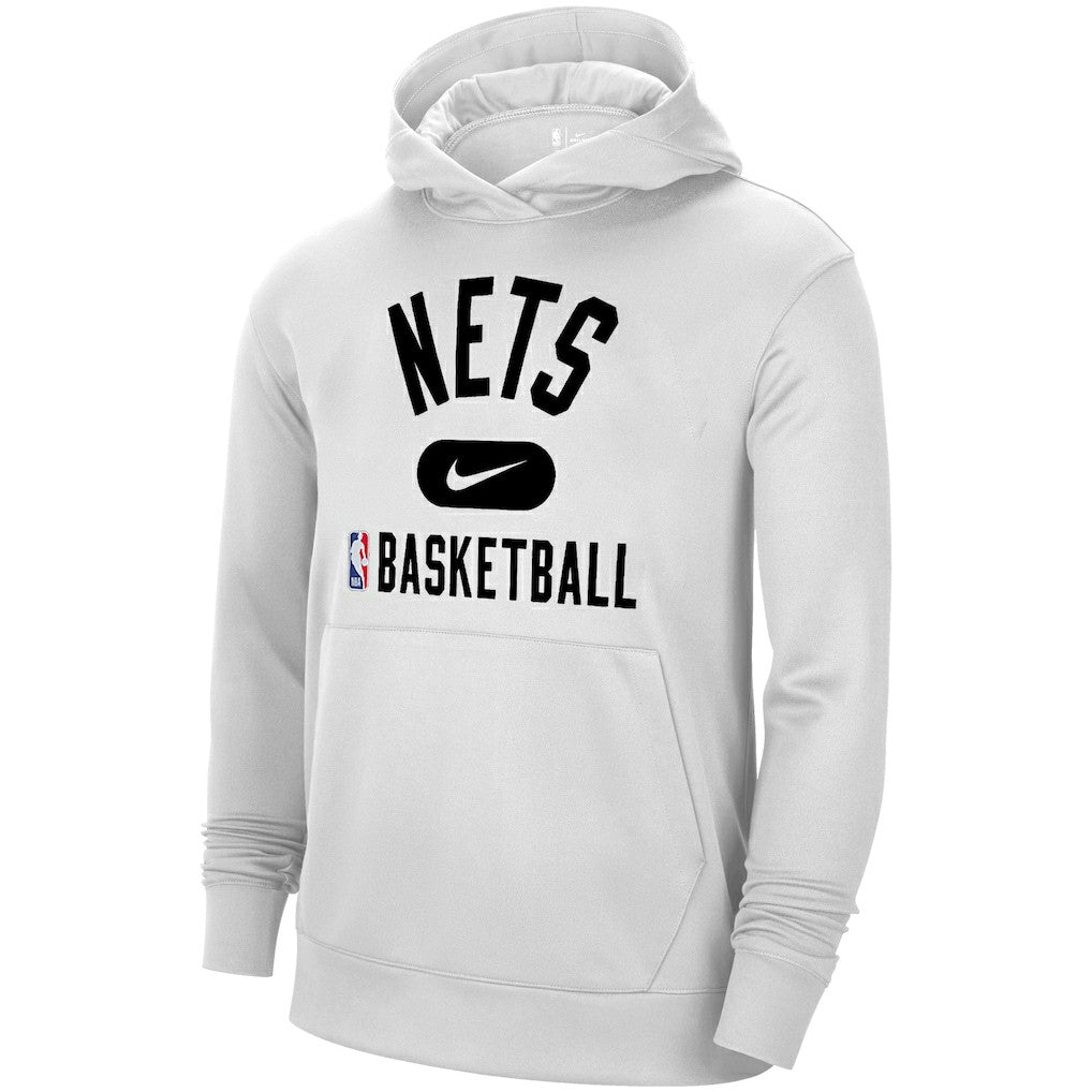 White Brooklyn Nets 2021-2022 Spotlight On Court Performance Practice Pullover Hoodie | NBA