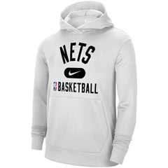 White Brooklyn Nets 2021-2022 Spotlight On Court Performance Practice Pullover Hoodie | NBA