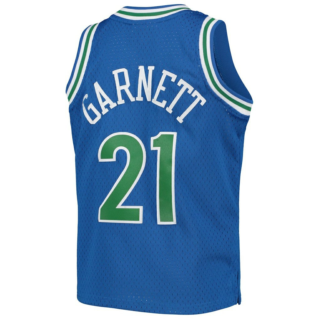 Blue Kevin Garnett Minnesota Timberwolves Youth 1995-96 Hardwood Classics Swingman Jersey | NBA