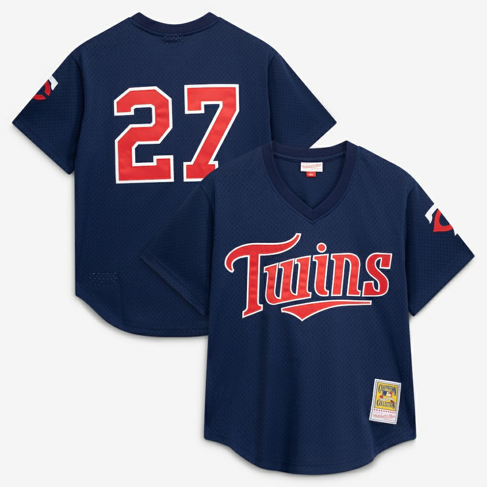 David Ortiz Minnesota Twins Mitchell & Ness 2002 Cooperstown Collection Mesh Batting Practice Jersey - MLB Jerseys