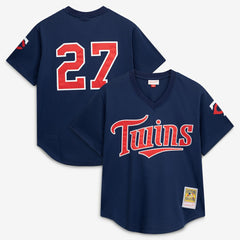 David Ortiz Minnesota Twins Mitchell & Ness 2002 Cooperstown Collection Mesh Batting Practice Jersey - MLB Jerseys