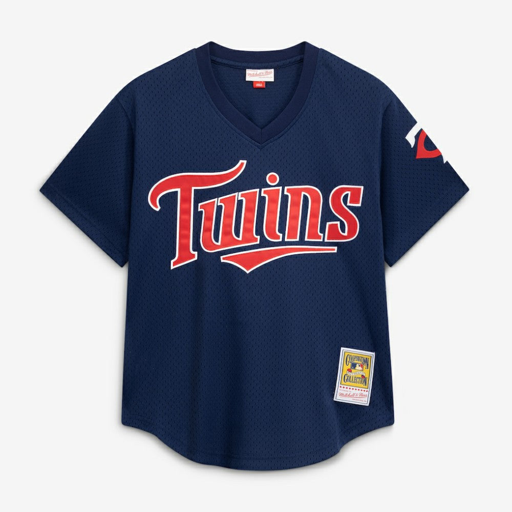 David Ortiz Minnesota Twins Mitchell & Ness 2002 Cooperstown Collection Mesh Batting Practice Jersey - MLB Jerseys