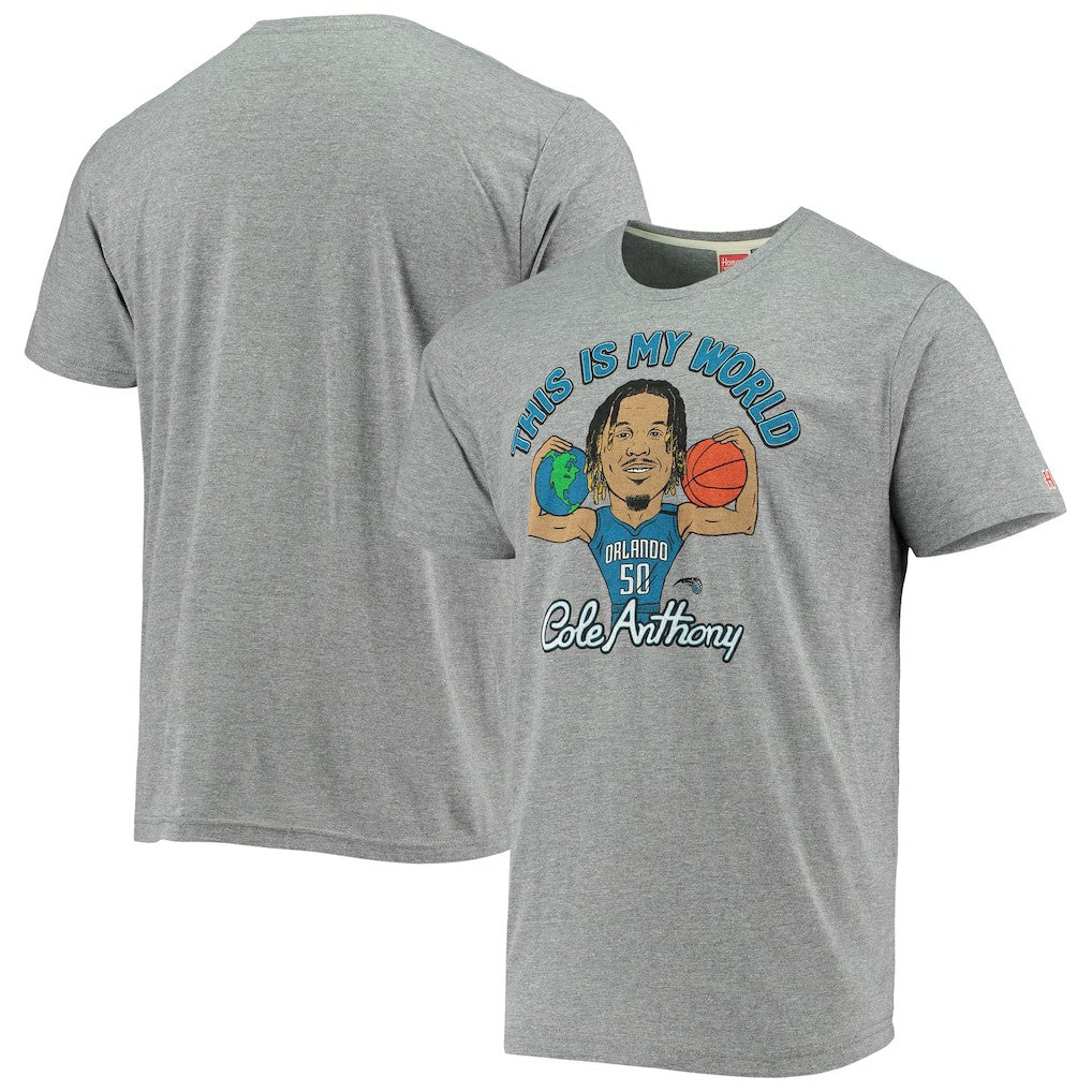 Gray Cole Anthony Orlando Magic Homage Player Tri-Blend T-Shirt | NBA