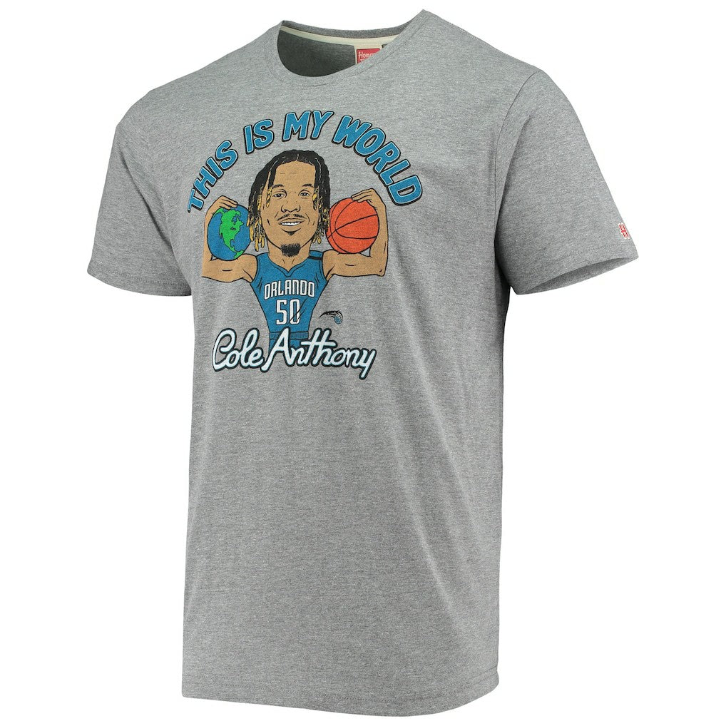 Gray Cole Anthony Orlando Magic Homage Player Tri-Blend T-Shirt | NBA