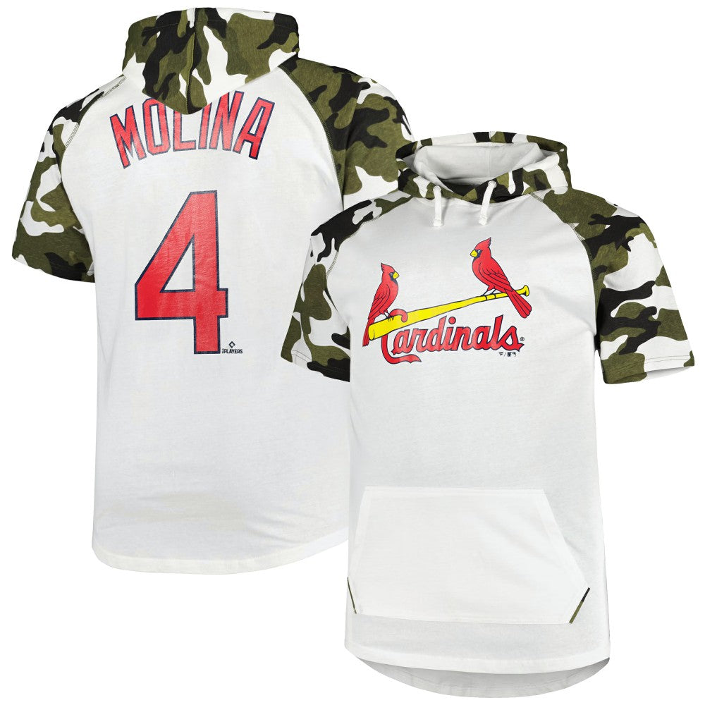 Yadier Molina St. Louis Cardinals Player Big & Tall Raglan Hoodie T-Shirt - MLB Hoodies