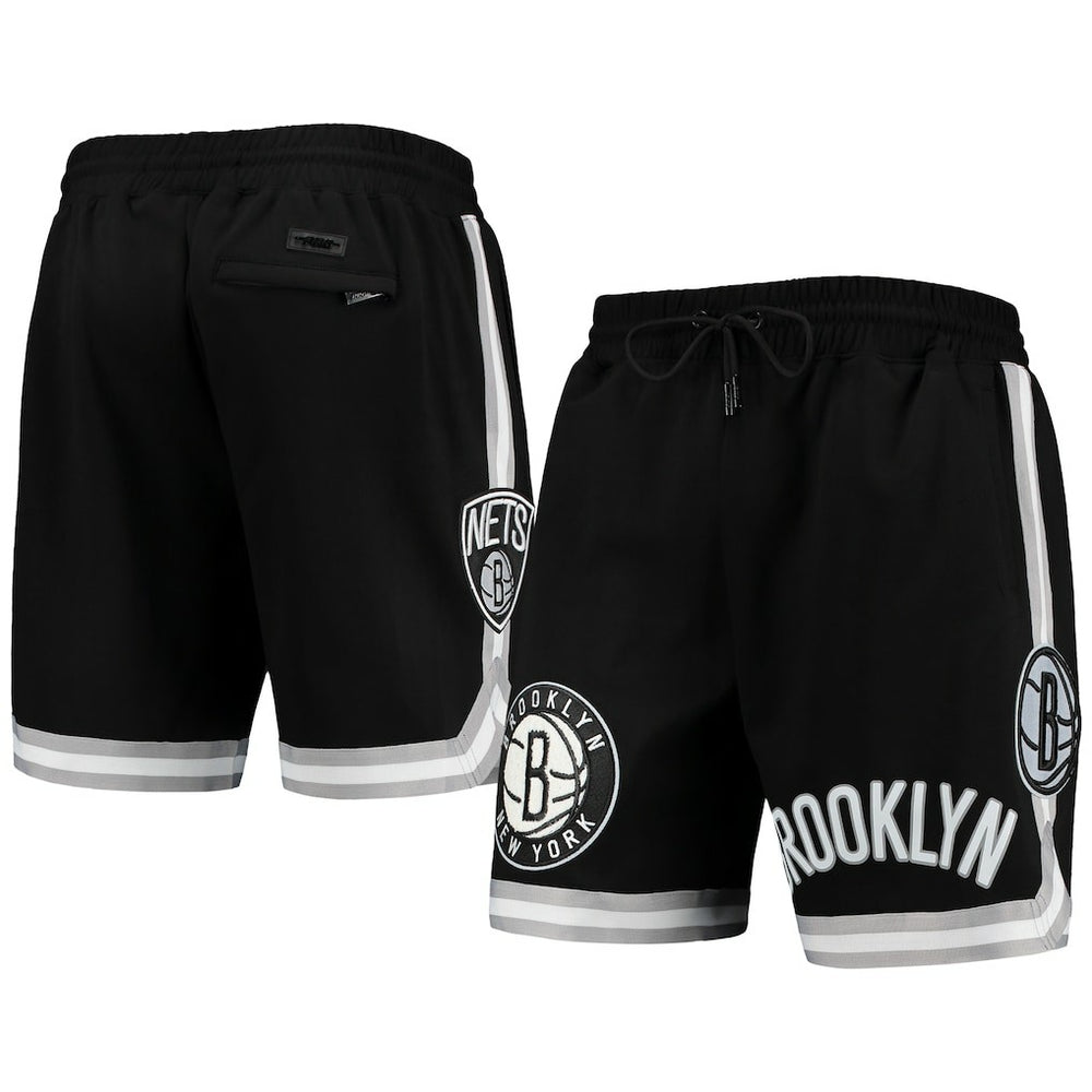 Black Brooklyn Nets Pro Standard Chenille Shorts | NBA